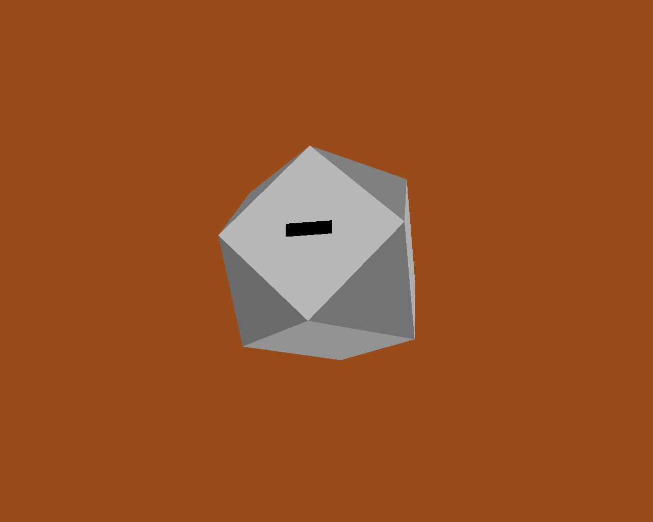 A truncated cube with entrance