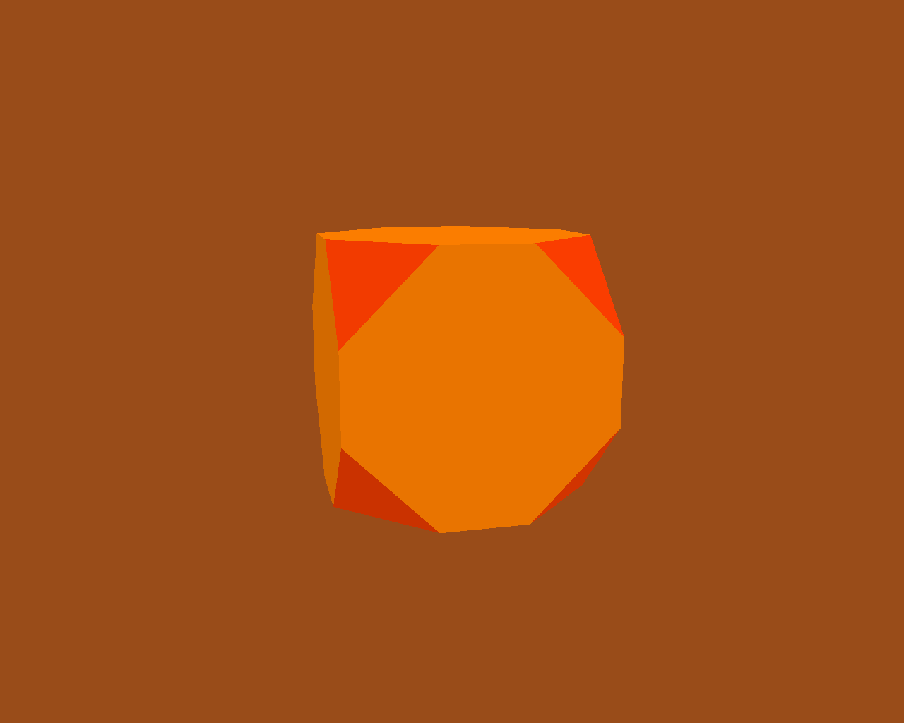 A truncated cube