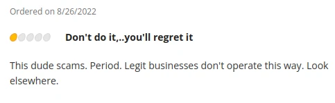 Bad review on Newegg